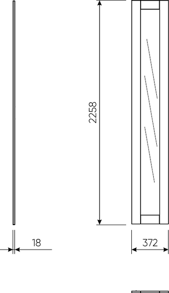 Изображение товара Комплект дверей для корпусной мебели Mio Tesoro Макс 2.06.14.380.4 с зеркалом (серый)