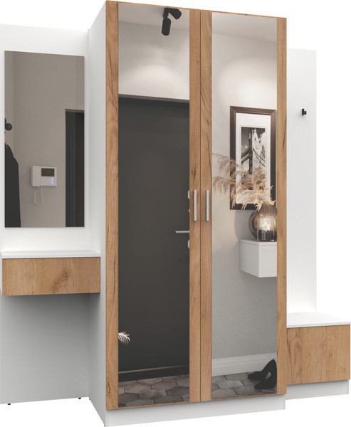 Изображение товара Секция в прихожую Интермебель Марсель-158 / МР 01-158 (дуб крафт золотой)