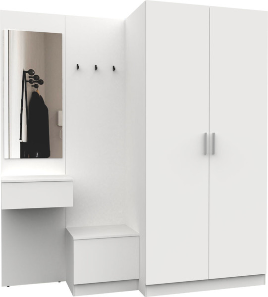 Изображение товара Секция в прихожую Интермебель Марсель-159 / МР 01-159 (белый премиум)