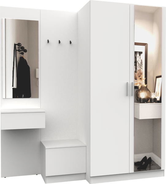 Изображение товара Секция в прихожую Интермебель Марсель-160 / МР 01-160 (белый премиум)