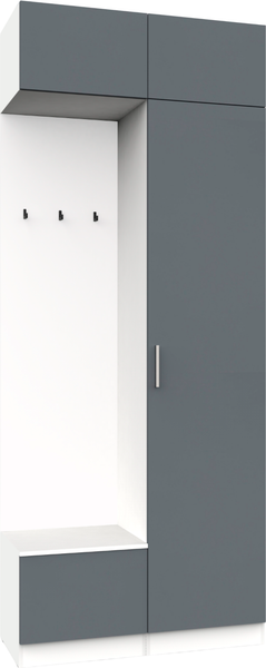 Изображение товара Секция в прихожую Интермебель Марсель-201 / МР 01-201 (графит серый)