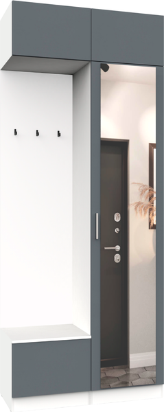 Изображение товара Секция в прихожую Интермебель Марсель-202 / МР 01-202 (графит серый)