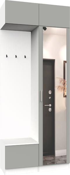 Изображение товара Секция в прихожую Интермебель Марсель-202 / МР 01-202 (шиншилла серая)