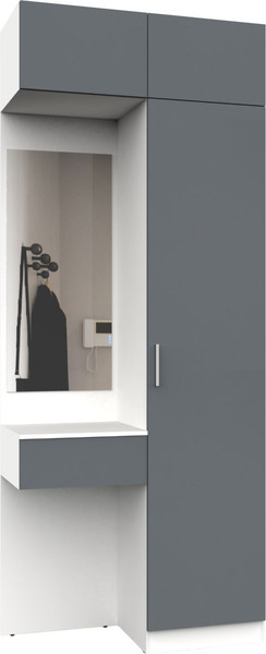 Изображение товара Секция в прихожую Интермебель Марсель-203 / МР 01-203 (графит серый)