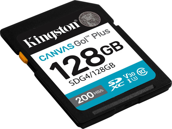 Изображение товара Карта памяти Kingston Canvas Go Plus SDXC 128GB G4 UHS-I Class U3 V30 (SDG4/128GB)