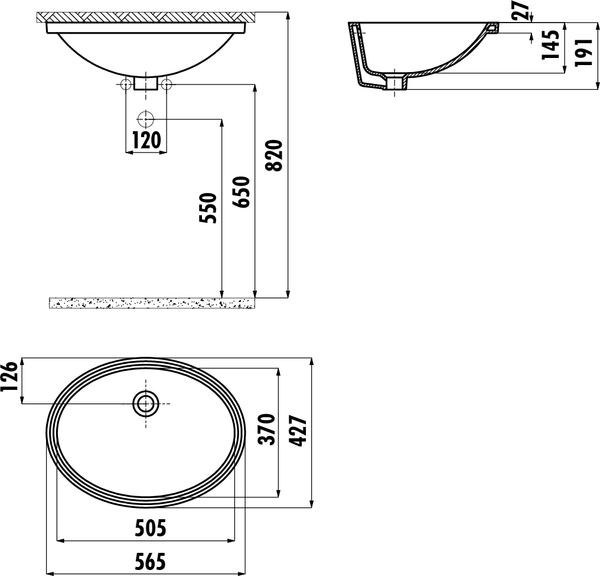 Изображение товара Умывальник Creavit TP 37x51 / TP216-00CB00E-0000