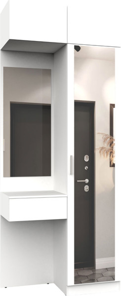 Изображение товара Секция в прихожую Интермебель Марсель-204 / МР 01-204 (белый премиум)