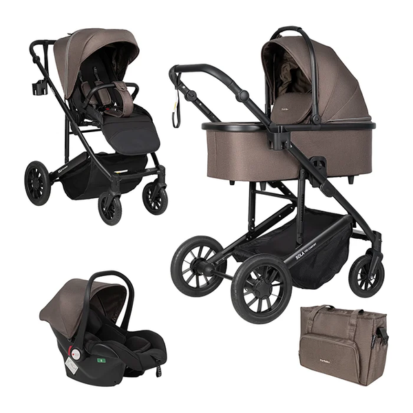 Изображение товара Детская универсальная коляска Farfello Sola Trio Comfort 3 в 1 / SOLA-9 (шоколадный)
