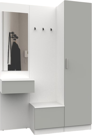 Изображение товара Секция в прихожую Интермебель Марсель-105 / МР 01-105 (шиншилла серая)