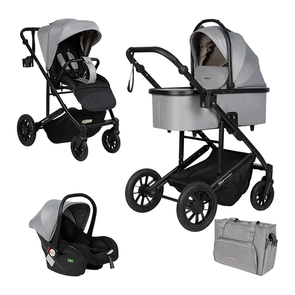Изображение товара Детская универсальная коляска Farfello Sola Trio Comfort 3 в 1 / SOLA-8 (серебристый/серый)