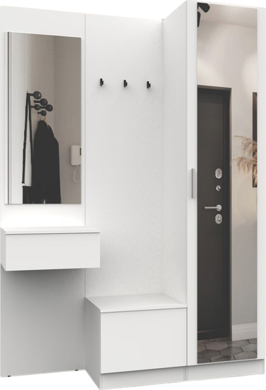 Изображение товара Секция в прихожую Интермебель Марсель-106 / МР 01-106 (белый премиум)