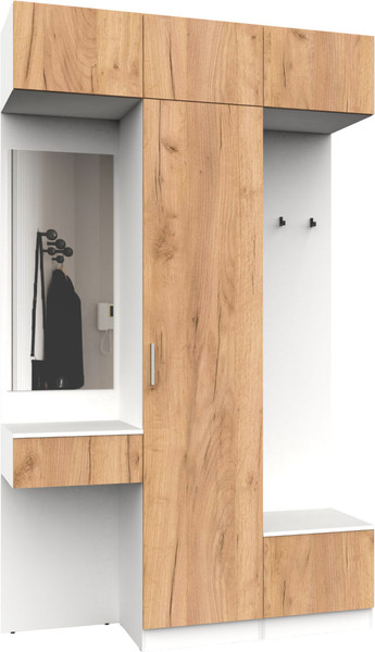 Изображение товара Секция в прихожую Интермебель Марсель-205 / МР 01-205 (дуб крафт золотой)