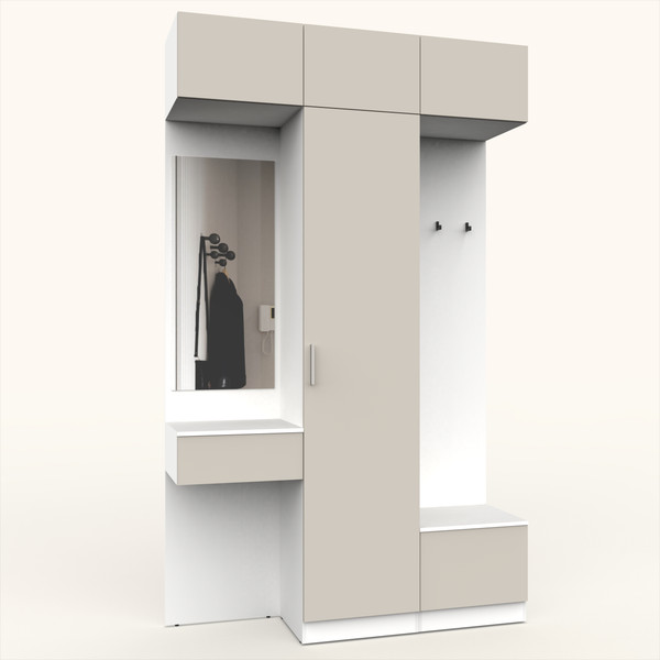 Изображение товара Секция в прихожую Интермебель Марсель-205 / МР 01-205 (кашемир)