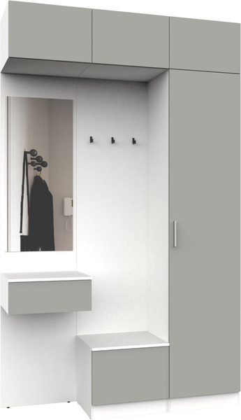 Изображение товара Секция в прихожую Интермебель Марсель-205 / МР 01-205 (шиншилла серая)