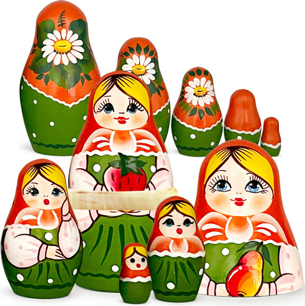Изображение товара Матрешка сувенирная Брестская Фабрика Сувениров Русские с фруктовыми мотивами / 5069