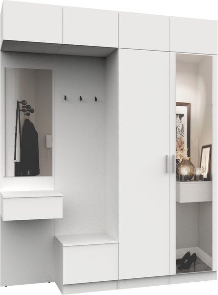 Изображение товара Секция в прихожую Интермебель Марсель-208 / МР 01-208 (белый премиум)