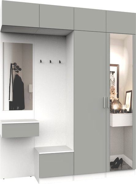 Изображение товара Секция в прихожую Интермебель Марсель-208 / МР 01-208 (шиншилла серая)