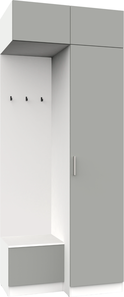 Изображение товара Секция в прихожую Интермебель Марсель-250 / МР 01-250 (шиншилла серая)