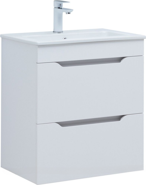 Изображение товара Тумба под умывальник Aquanet Практика 60 / 347963 (белый глянец)
