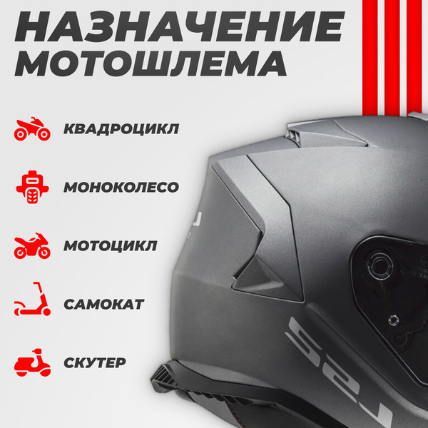 Изображение товара Мотошлем LS2 FF800 Storm II Solid (S, матовый серый)