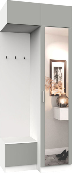 Изображение товара Секция в прихожую Интермебель Марсель-251 / МР 01-251 (шиншилла серая)