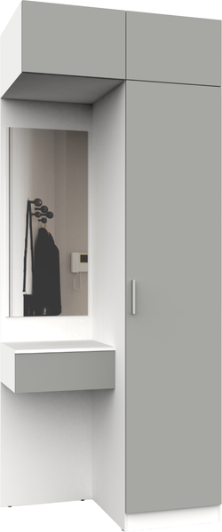 Изображение товара Секция в прихожую Интермебель Марсель-252 / МР 01-252 (шиншилла серая)