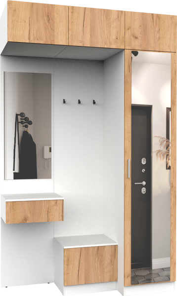 Изображение товара Секция в прихожую Интермебель Марсель-255 / МР 01-255 (дуб крафт золотой)