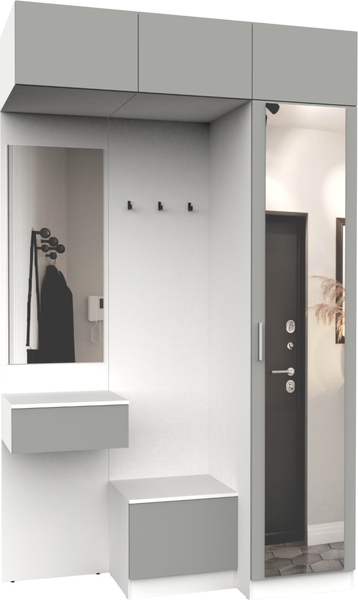 Изображение товара Секция в прихожую Интермебель Марсель-255 / МР 01-255 (шиншилла серая)