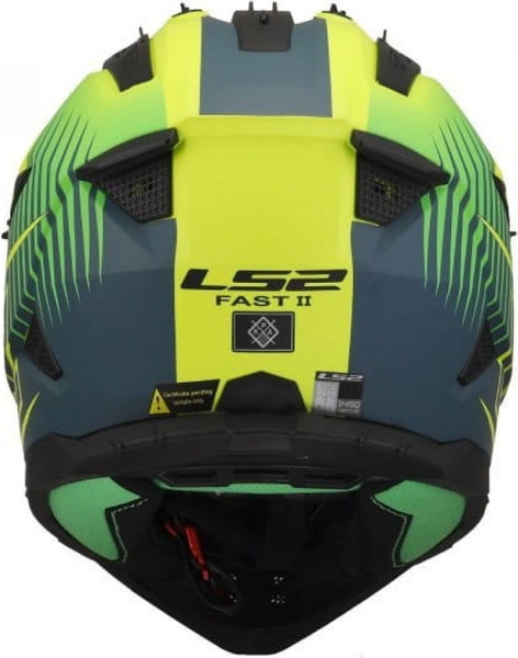 Изображение товара Мотошлем LS2 MX708 Fast II Duck (L, Green H-V Yellow)