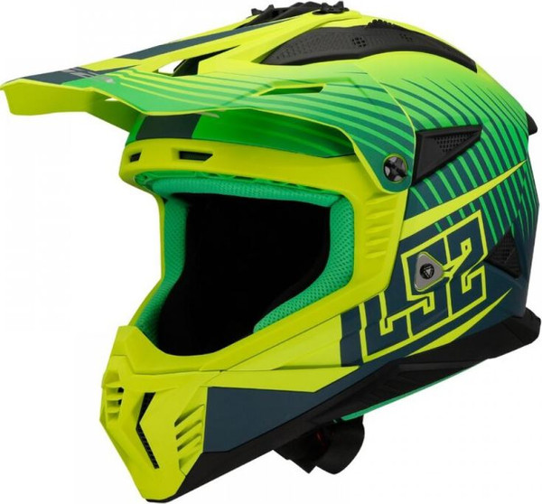 Изображение товара Мотошлем LS2 MX708 Fast II Duck (2XL, Green H-V Yellow)
