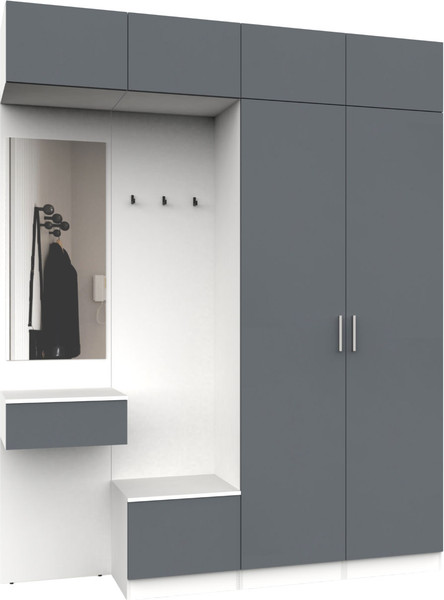 Изображение товара Секция в прихожую Интермебель Марсель-210 / МР 01-210 (графит серый)