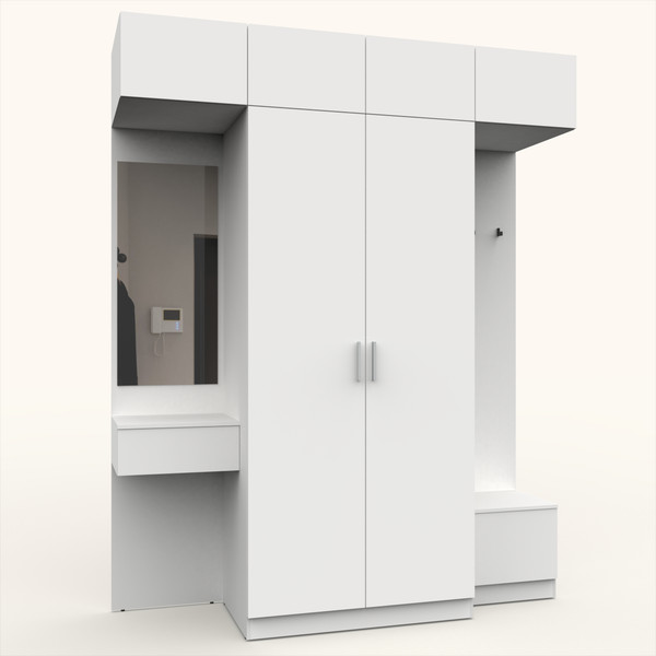 Изображение товара Секция в прихожую Интермебель Марсель-256 / МР 01-256 (белый премиум)