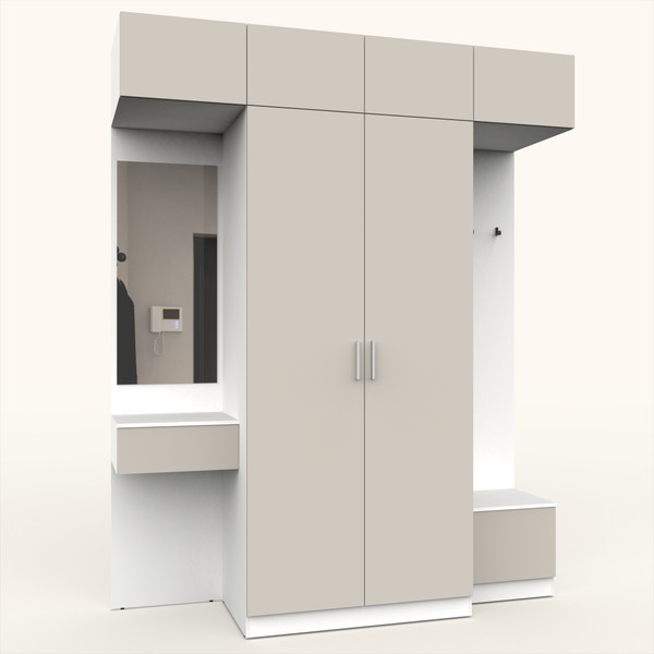 Изображение товара Секция в прихожую Интермебель Марсель-256 / МР 01-256 (кашемир)