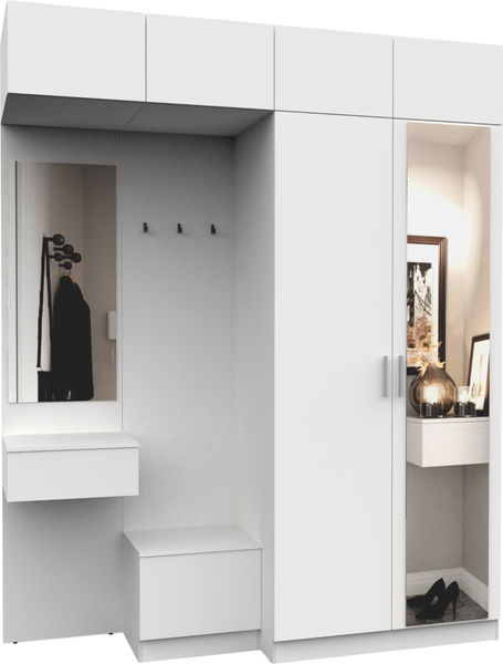 Изображение товара Секция в прихожую Интермебель Марсель-257 / МР 01-257 (белый премиум)