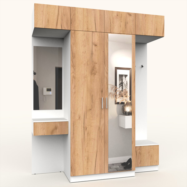 Изображение товара Секция в прихожую Интермебель Марсель-257 / МР 01-257 (дуб крафт золотой)