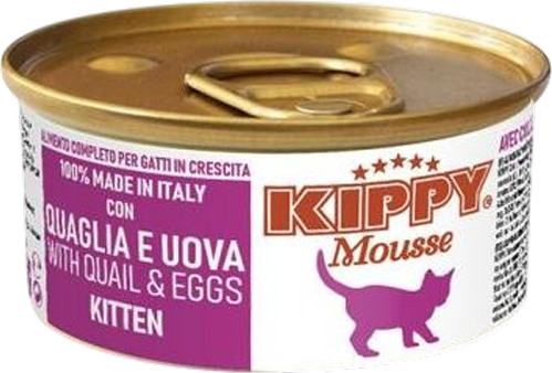 Изображение товара Влажный корм для кошек Kippy Mousse Kitten С перепелкой и яйцами (85г)
