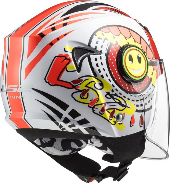 Изображение товара Мотошлем LS2 OF602 Funny Sluch (L, красный/белый)