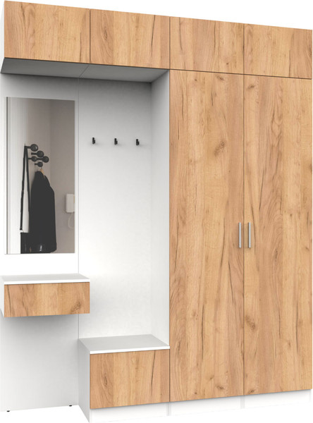 Изображение товара Секция в прихожую Интермебель Марсель-210 / МР 01-210 (дуб крафт золотой)