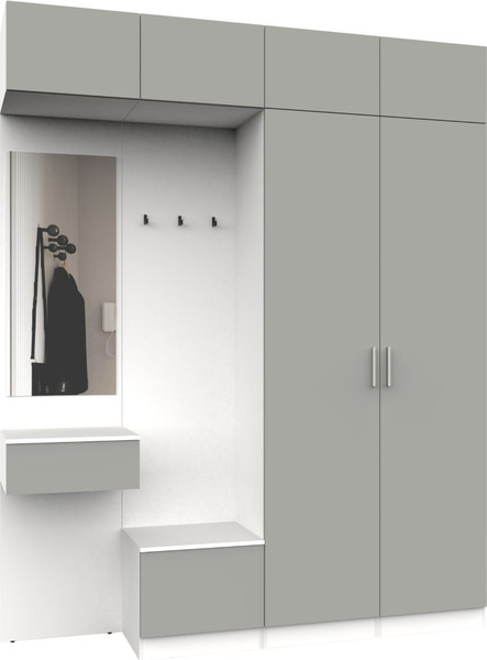 Изображение товара Секция в прихожую Интермебель Марсель-210 / МР 01-210 (шиншилла серая)