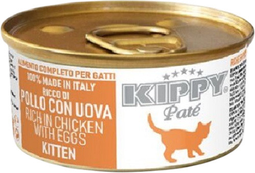 Изображение товара Влажный корм для кошек Kippy Kitten Паштет с курицей и яйцом (85г)