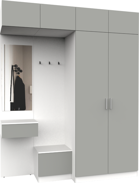 Изображение товара Секция в прихожую Интермебель Марсель-259 / МР 01-259 (шиншилла серая)