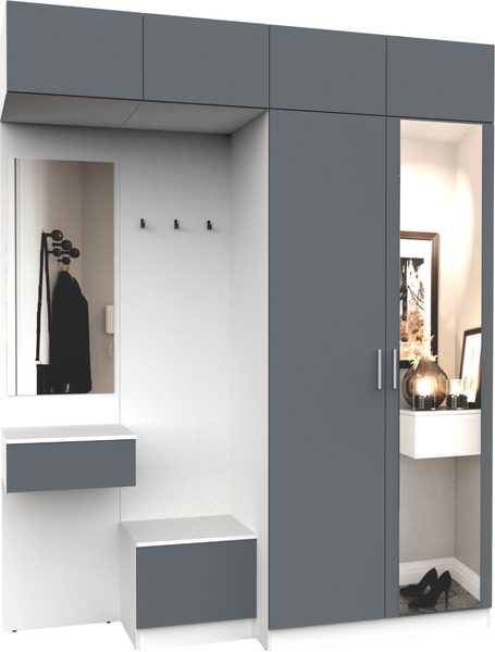 Изображение товара Секция в прихожую Интермебель Марсель-260 / МР 01-260 (графит серый)