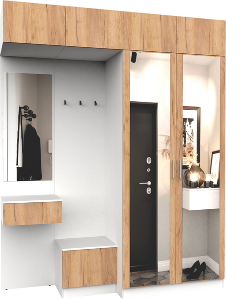 Изображение товара Секция в прихожую Интермебель Марсель-261 / МР 01-261 (дуб крафт золотой)