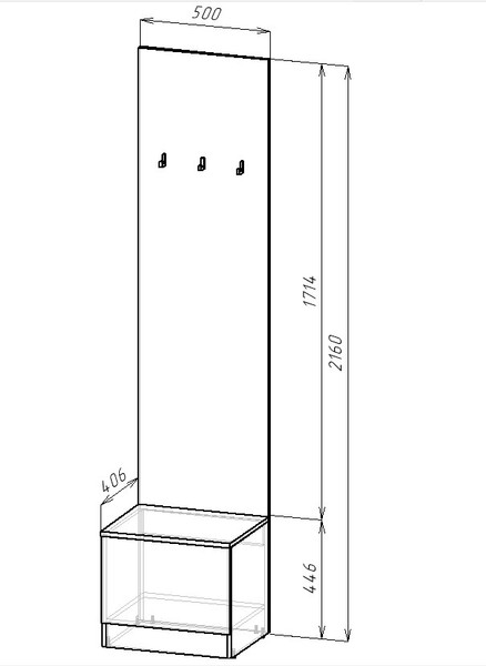 Изображение товара Секция в прихожую Интермебель Марсель-263 / МР 01-263 (белый премиум)