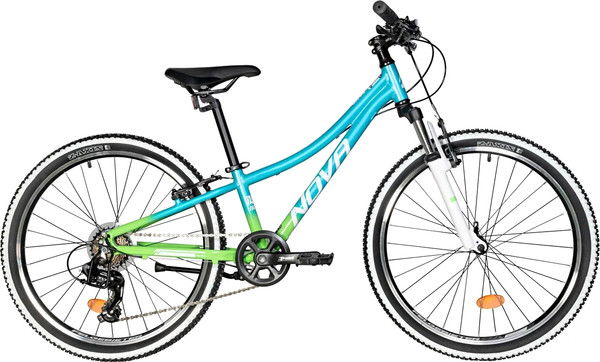 Изображение товара Велосипед Novatrack Katrina 24 / 24AHV.KATRINA.10GBL5 (салатовый/голубой)