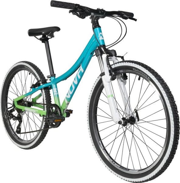 Изображение товара Велосипед Novatrack Katrina 24 / 24AHV.KATRINA.10GBL5 (салатовый/голубой)