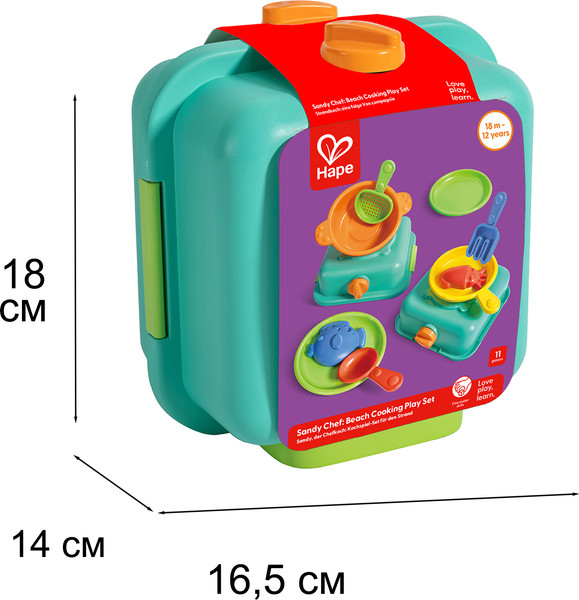 Изображение товара Набор игрушек для песочницы Hape Пляжный. Шеф-повар на пляже / E4106_HP