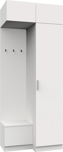 Изображение товара Секция в прихожую Интермебель Марсель-250 / МР 01-250 (белый премиум)