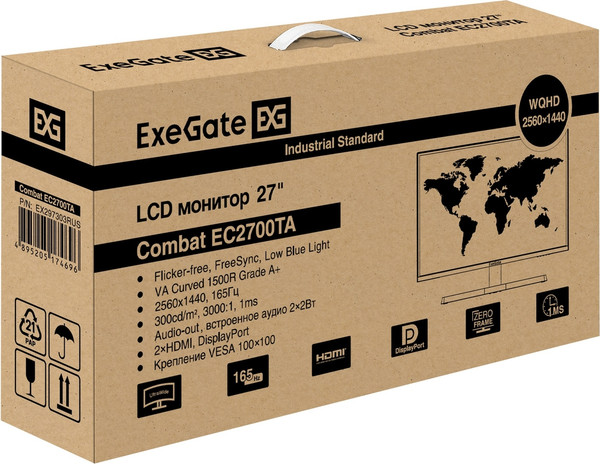 Изображение товара Монитор ExeGate Combat EC2700TA (EX297303RUS)