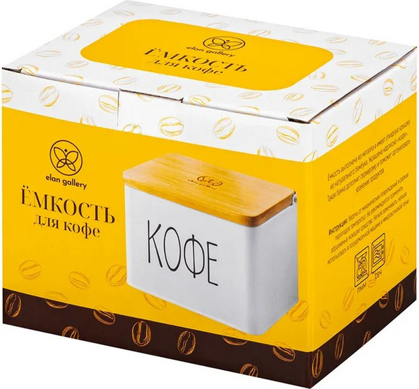 Изображение товара Емкость для хранения Elan Gallery Кофе / 240614 (белый)